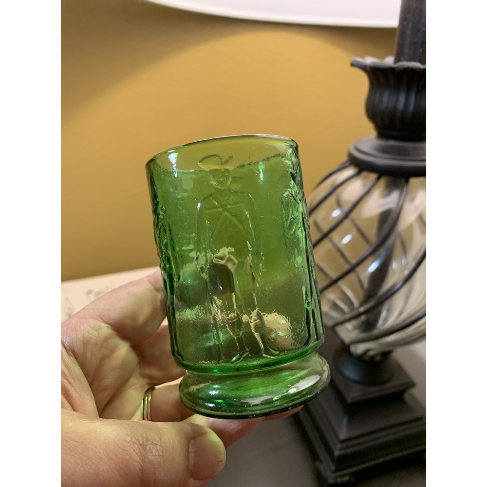 Vintage‎ Wheaton/Nuline Six Green Everything Glasses 3 1/4" Retro New